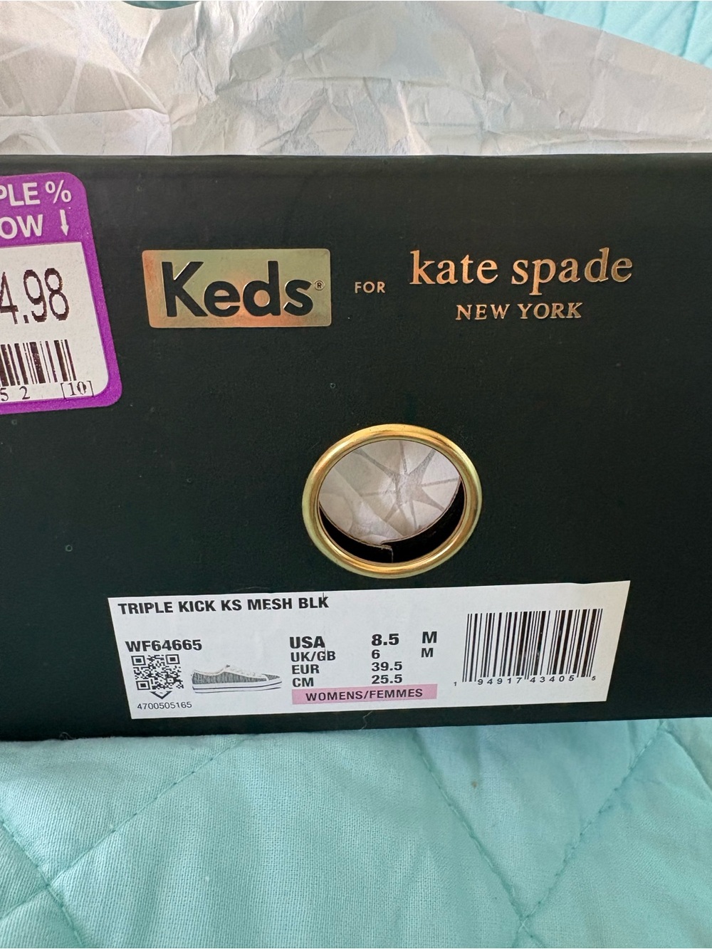 ♠️ Cute Black and White Sneakers by Keds X Kate Spade - Picture 3 of 8